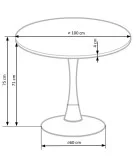 ROUND TABLE CASEMIRO, TOP - WHITE MARMUR, LEGS - GOLD order